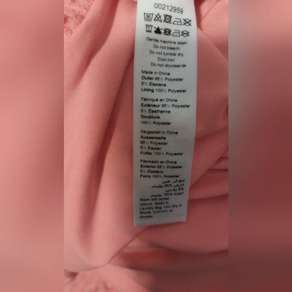 New Peach Ruffle Wrap Dress / Size 2X - Picture 9 of 12